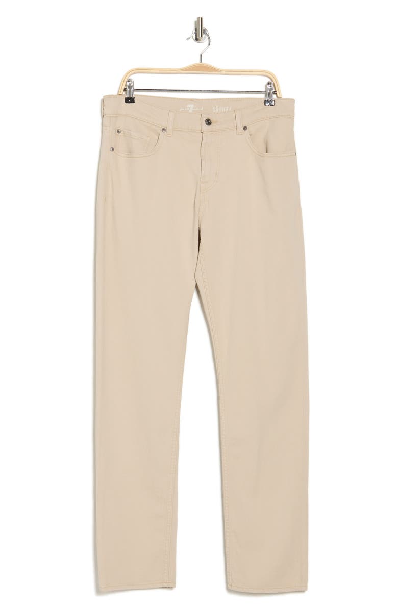 7 For All Mankind Squiggle Slim Fit Pants, Alternate, color, Khaki