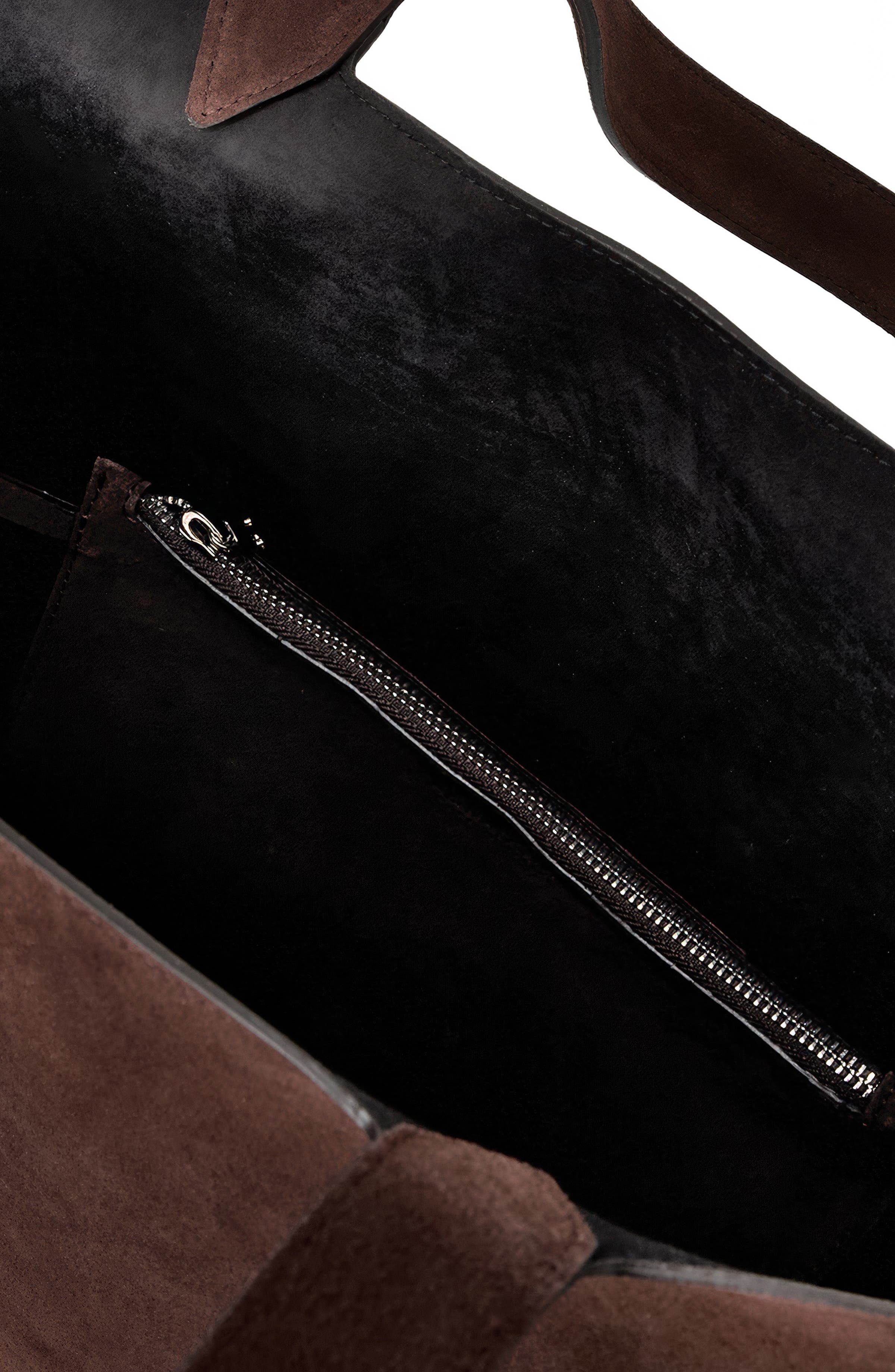 Ari Tote Bag, Alternate, color, ESPRESSO SUEDE