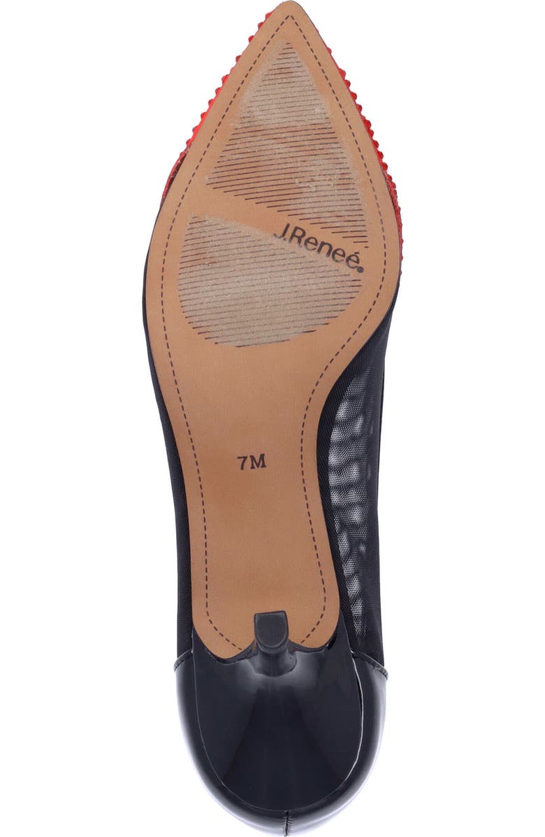 J. Reneé Coopid Pointed Toe Pump, Alternate, color, Black/ Red