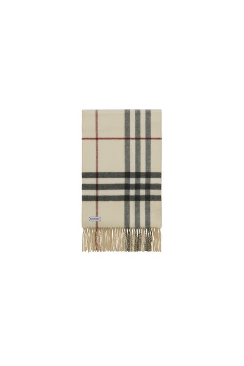 Burberry Reversible Ekd Check Cashmere Scarf In Neutral