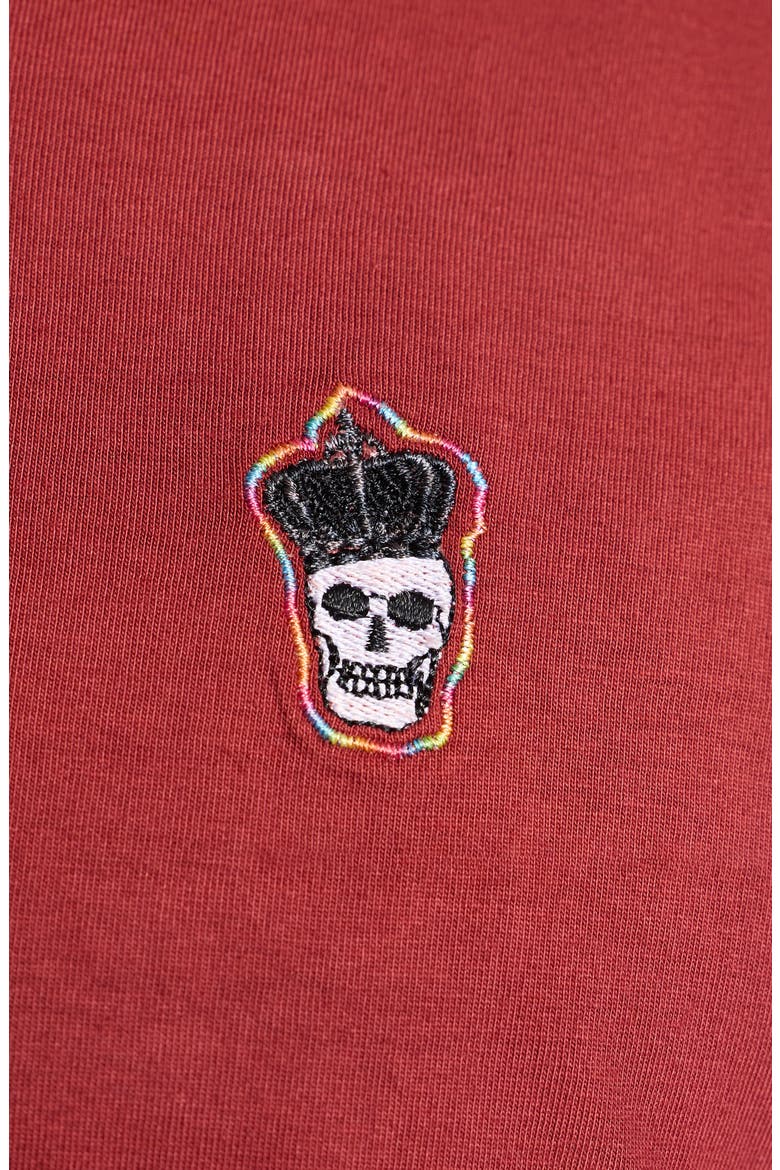 Lucifer Short Sleeve Polo, Alternate, color, BURGUNDY