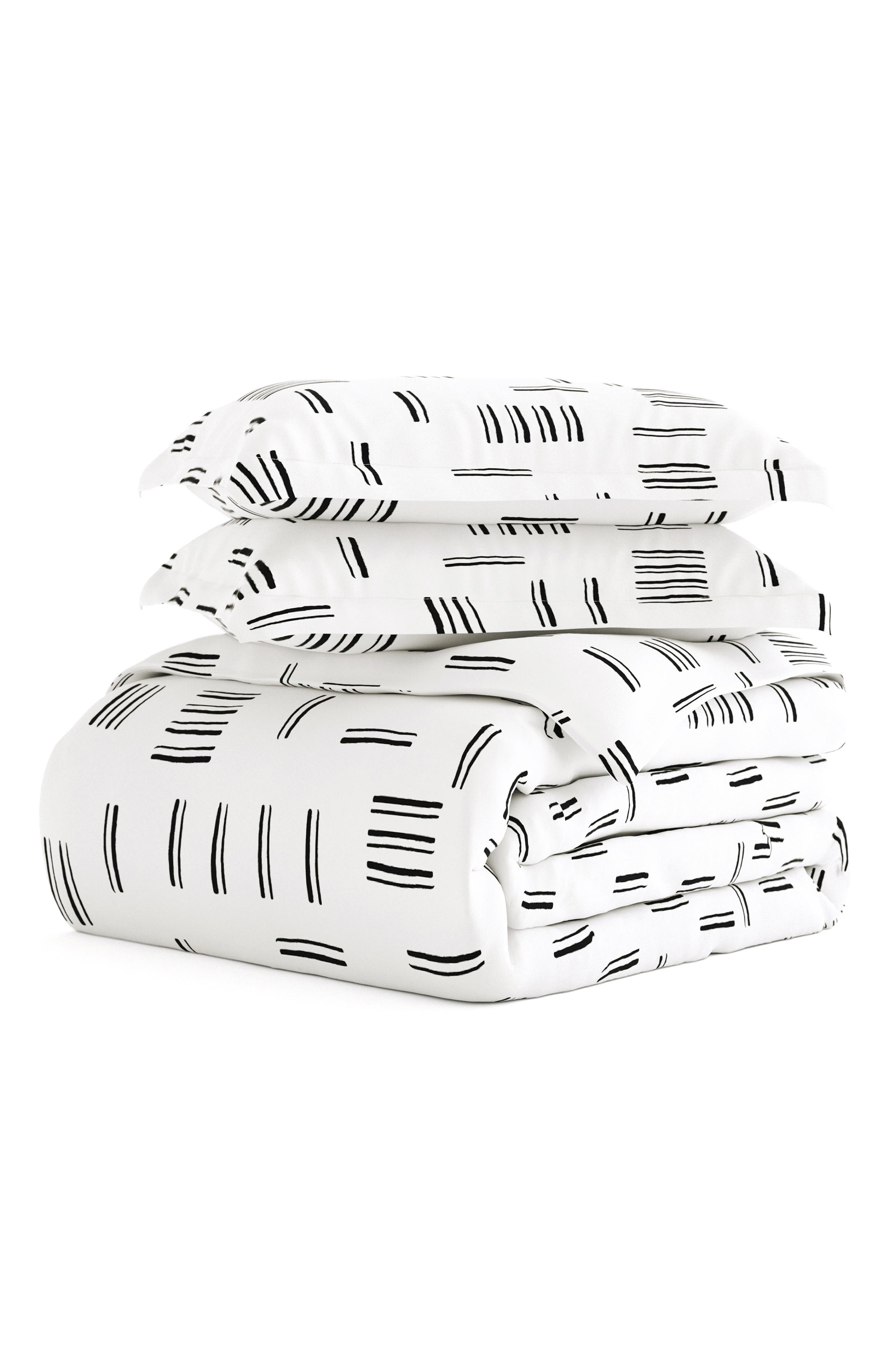 HOMESPUN Premium Ultra Soft Geo Dash 3-Piece Duvet Cover Set