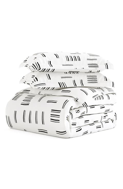 Premium Ultra Soft Geo Dash 3-Piece Duvet Cover Set