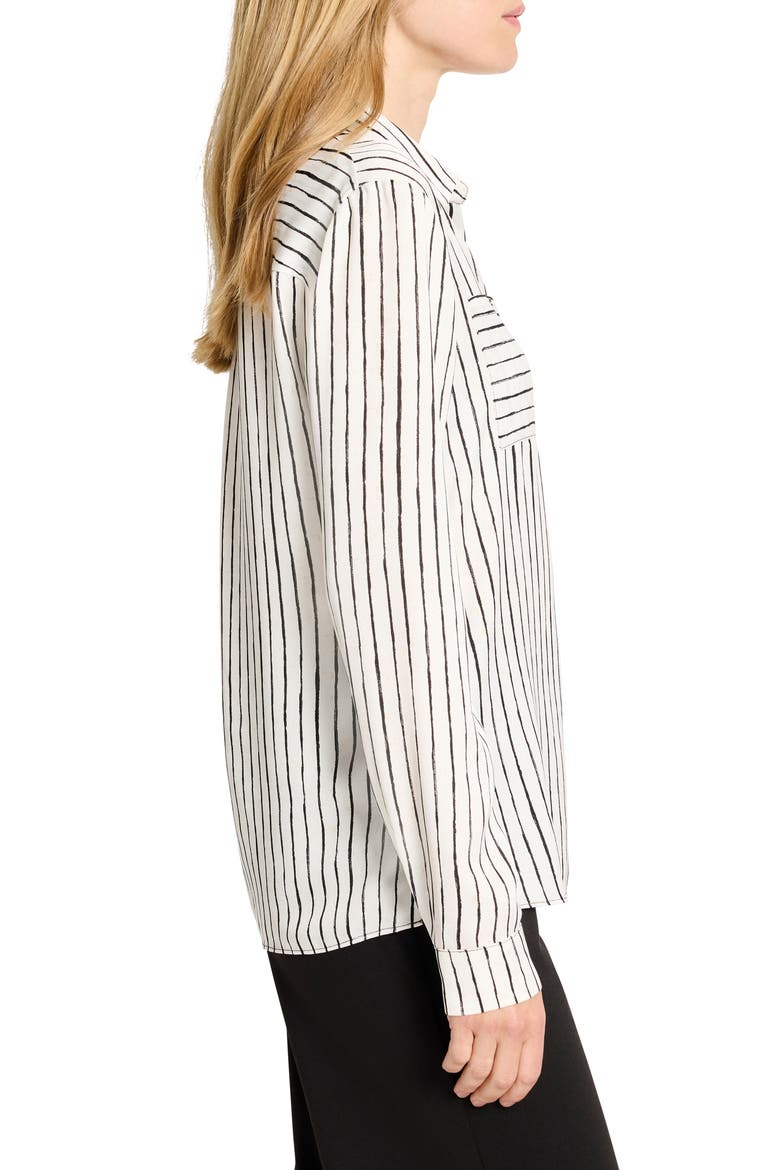 Painted Stripe Button-Up Shirt, Alternate, color, WHITE MULTI