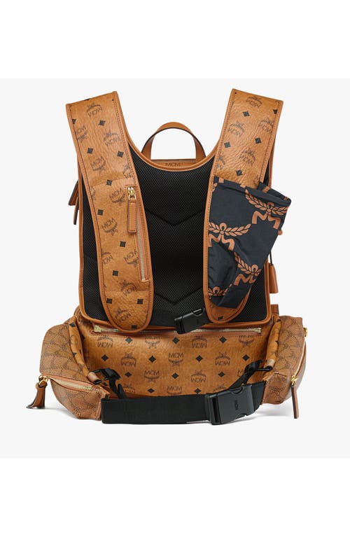 Mcm Aren Multi-backpack In Brown
