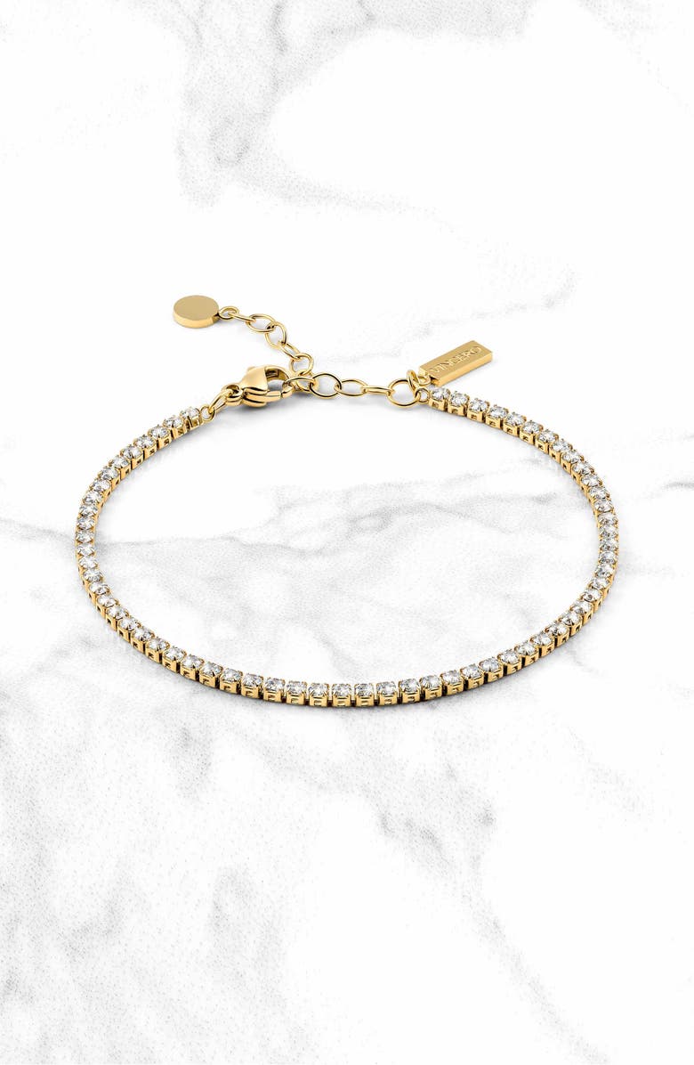 Vincero White Sapphire Tennis Bracelet, Alternate, color, Gold