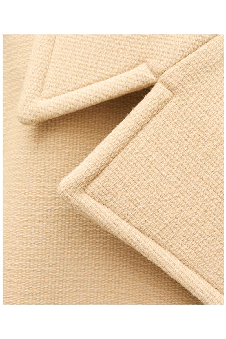 Double Breasted Virgin Wool Blend Coat, Alternate, color, MEDIUM BROWN