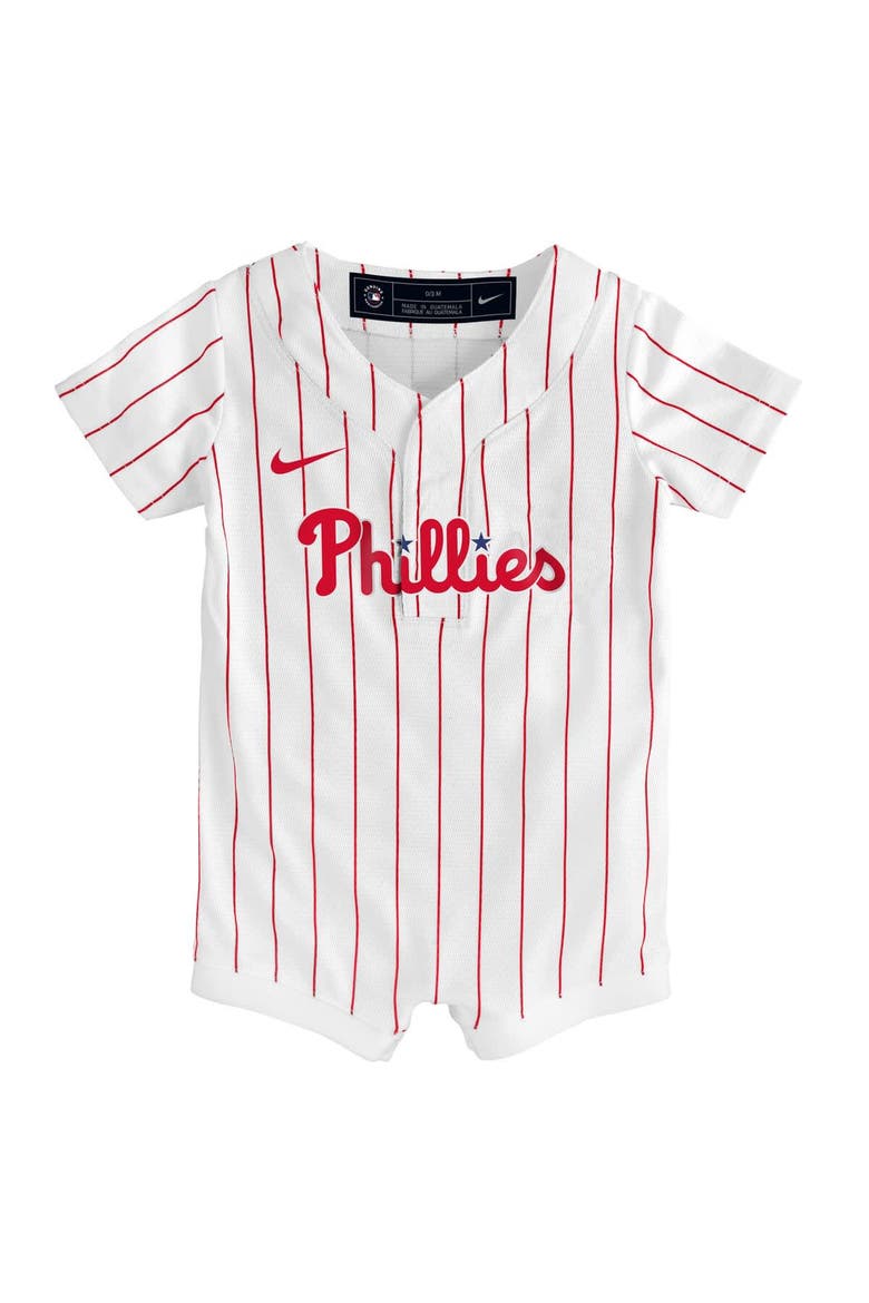 Infant Nike White Philadelphia Phillies Home Replica Romper Jersey, Alternate, color, White
