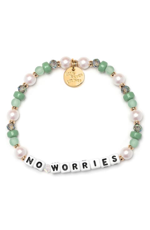 No Worries Beaded Stretch Bracelet