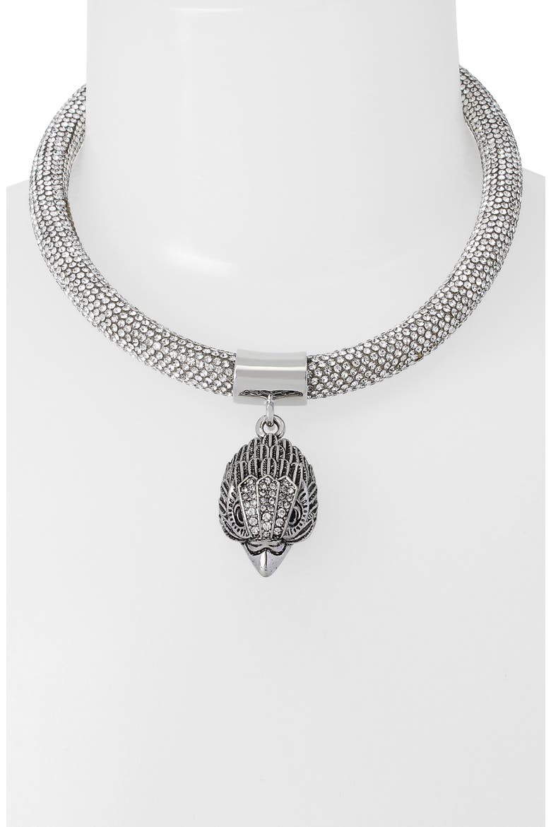 Pavé Collar Pendant Necklace, Alternate, color, CRYSTAL