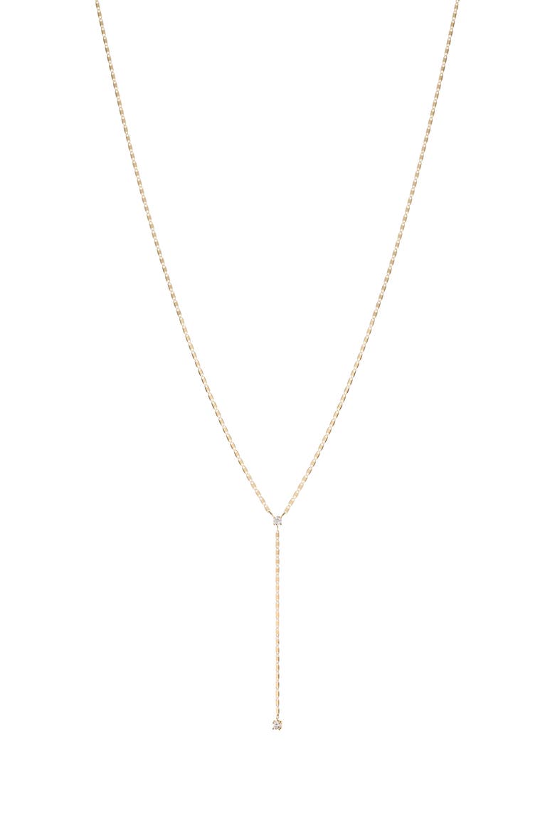 14K Gold Solo Petite Malibu Lariat Necklace, Alternate, color, YELLOW