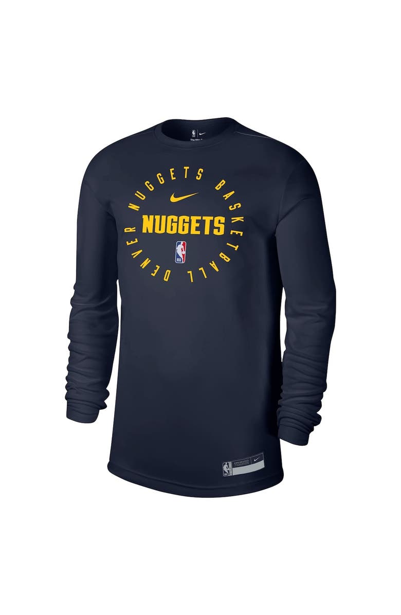 Nike Men's Nike Navy Denver Nuggets 2024/25 Legend On-Court Practice Long Sleeve T-Shirt, Alternate, color, 