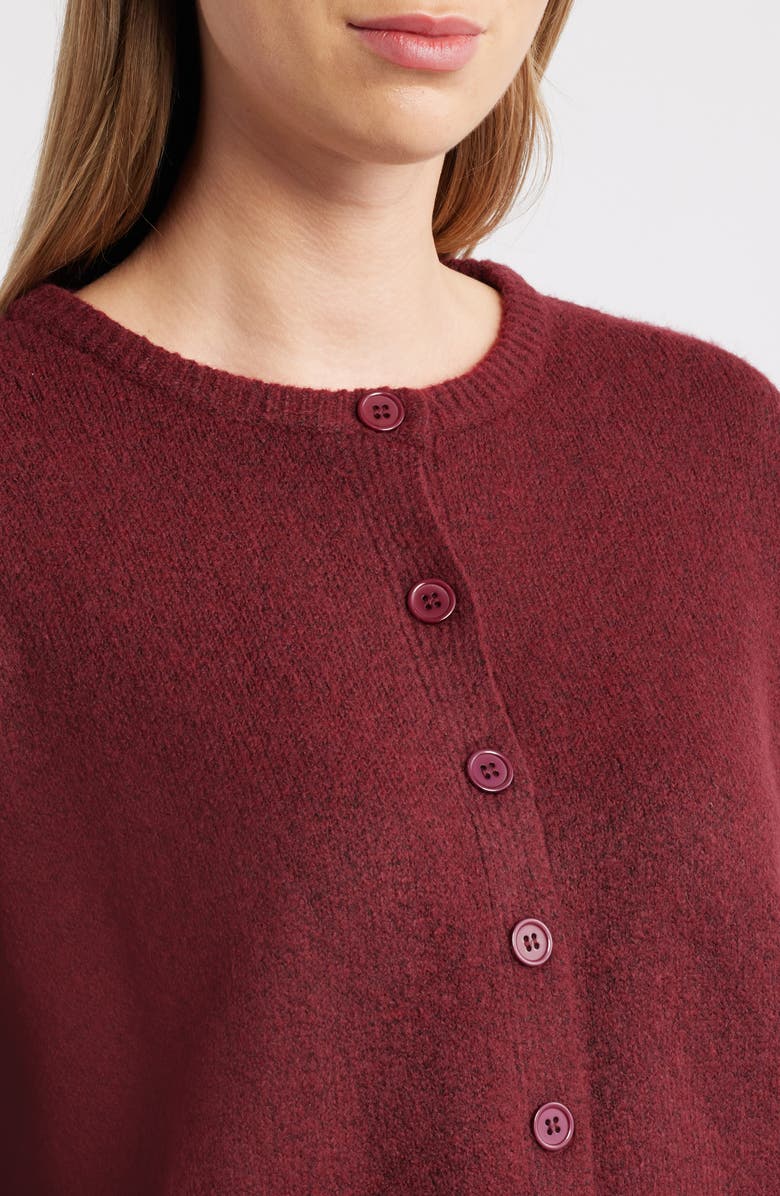 Petal & Pup Lilith Elbow Sleeve Cardigan, Alternate, color, Wine