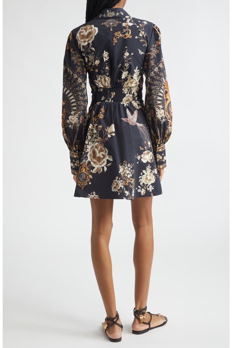 Flamenco Folklore Print Long Sleeve Organic Cotton Poplin Shirtdress, Alternate, color, FLAMENCO FOLKLORE