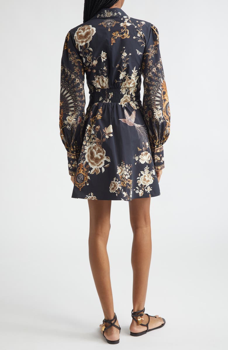 Camilla Flamenco Folklore Print Long Sleeve Organic Cotton Poplin Shirtdress, Alternate, color, Flamenco Folklore
