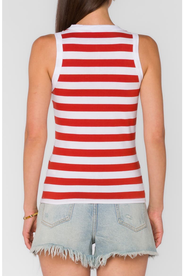 Rios Racerback Tank, Alternate, color, RED WHITE STRIPE