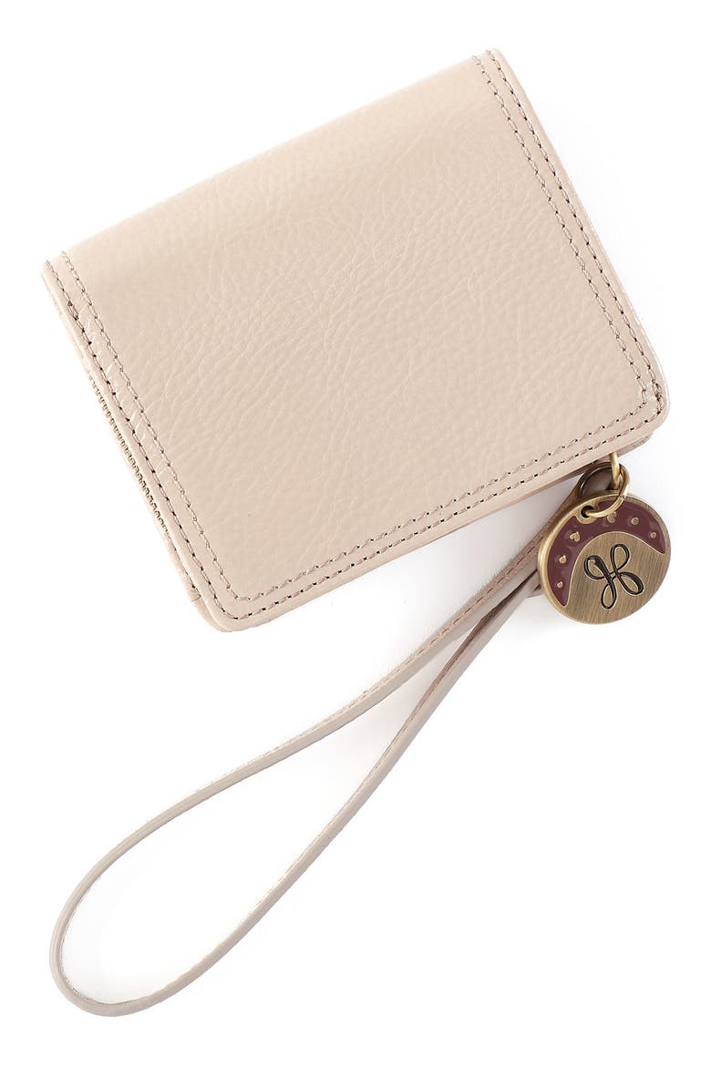 Coin Leather Wristlet Wallet, Alternate, color, STONE GLOSS