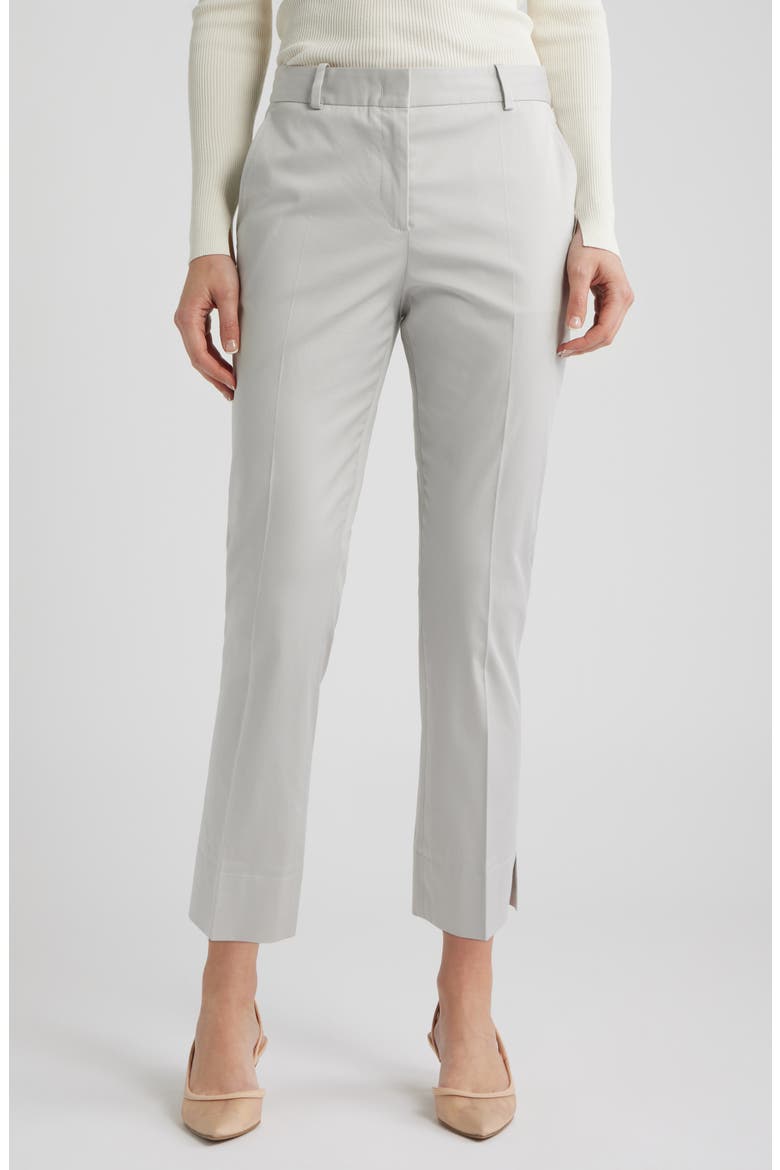 Tapria Crop Straight Leg Pants, Main, color, GREY