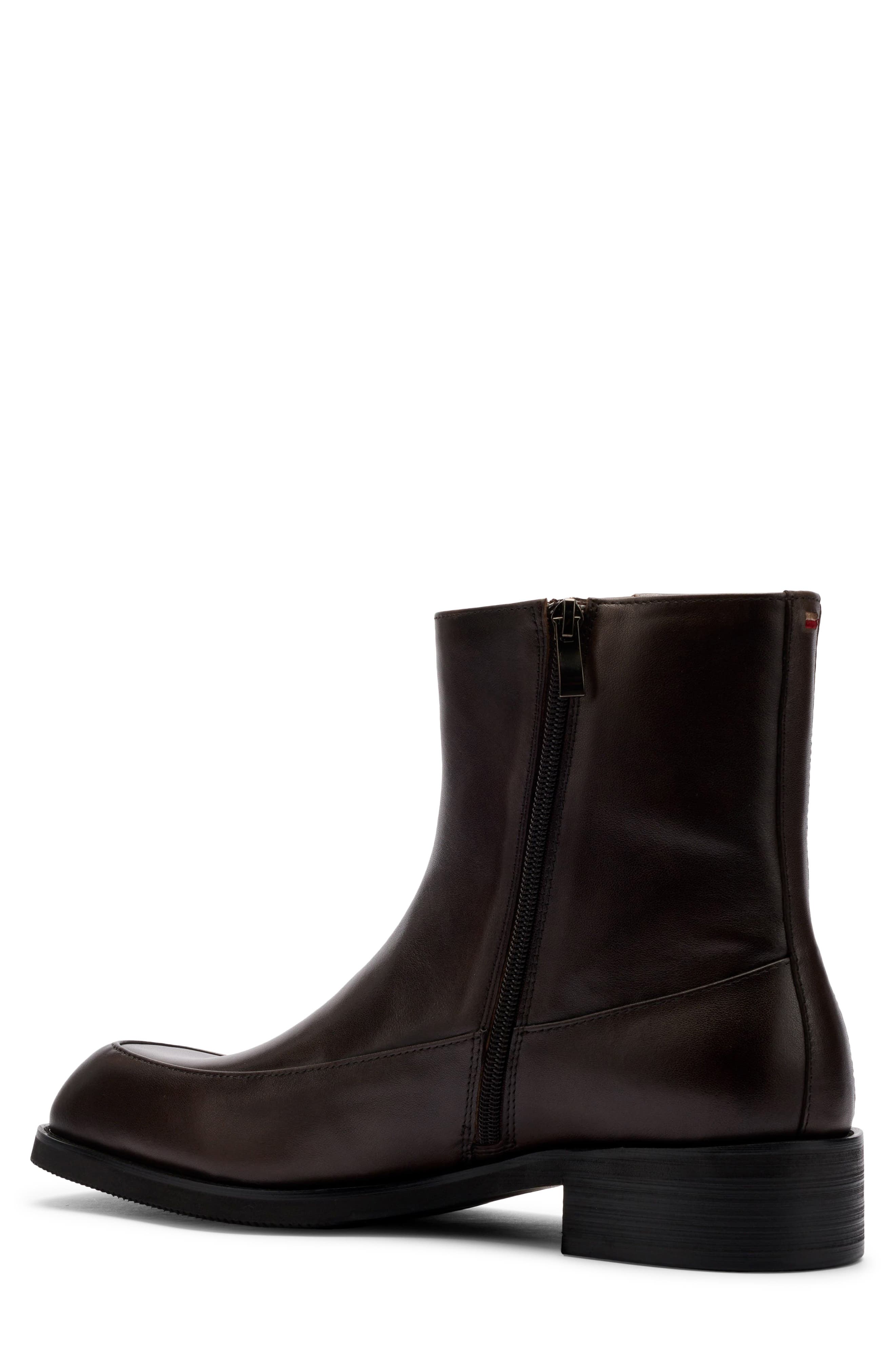Admiral Leather Side Zip Boot, Alternate, color, CRAZY HORSE