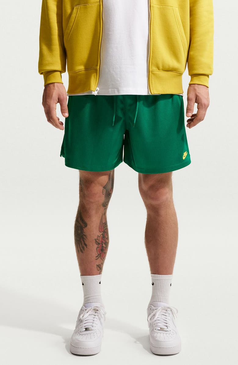 Nike Club Flow Drawstring Shorts, Main, color, Malachite/ Lightening