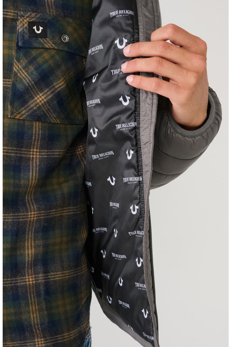 Long Sleeve Puffer Jacket, Alternate, color, GRANITE GRAY