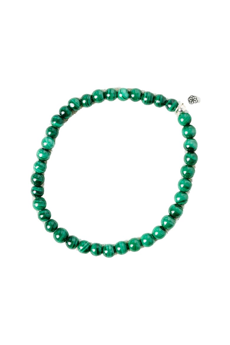 Genuine Malachite Energy Bracelet, Main, color, Dark Green