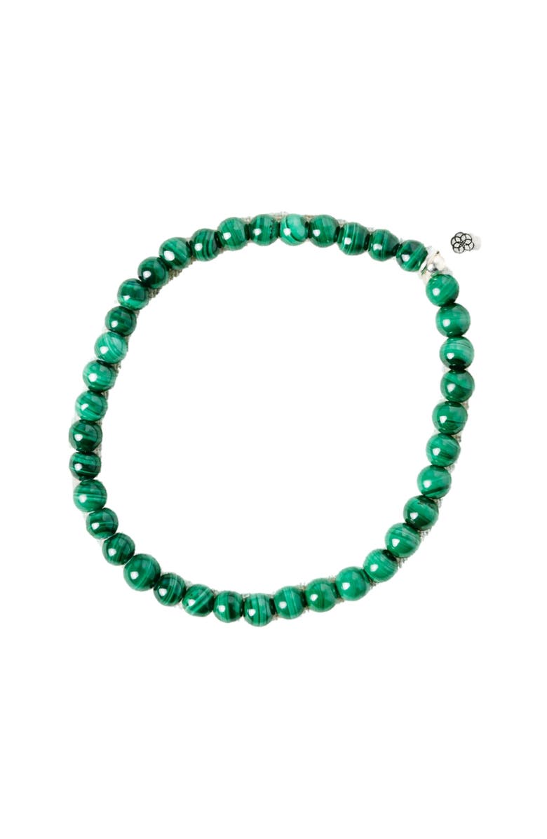 Tiny Rituals Genuine Malachite Energy Bracelet, Main, color, Dark Green