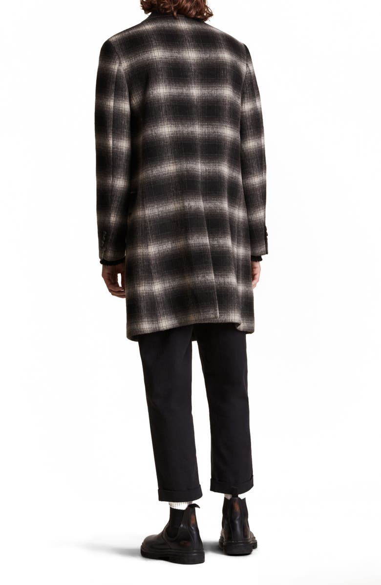 AllSaints Ventry Plaid Double Breasted Coat, Alternate, color, 