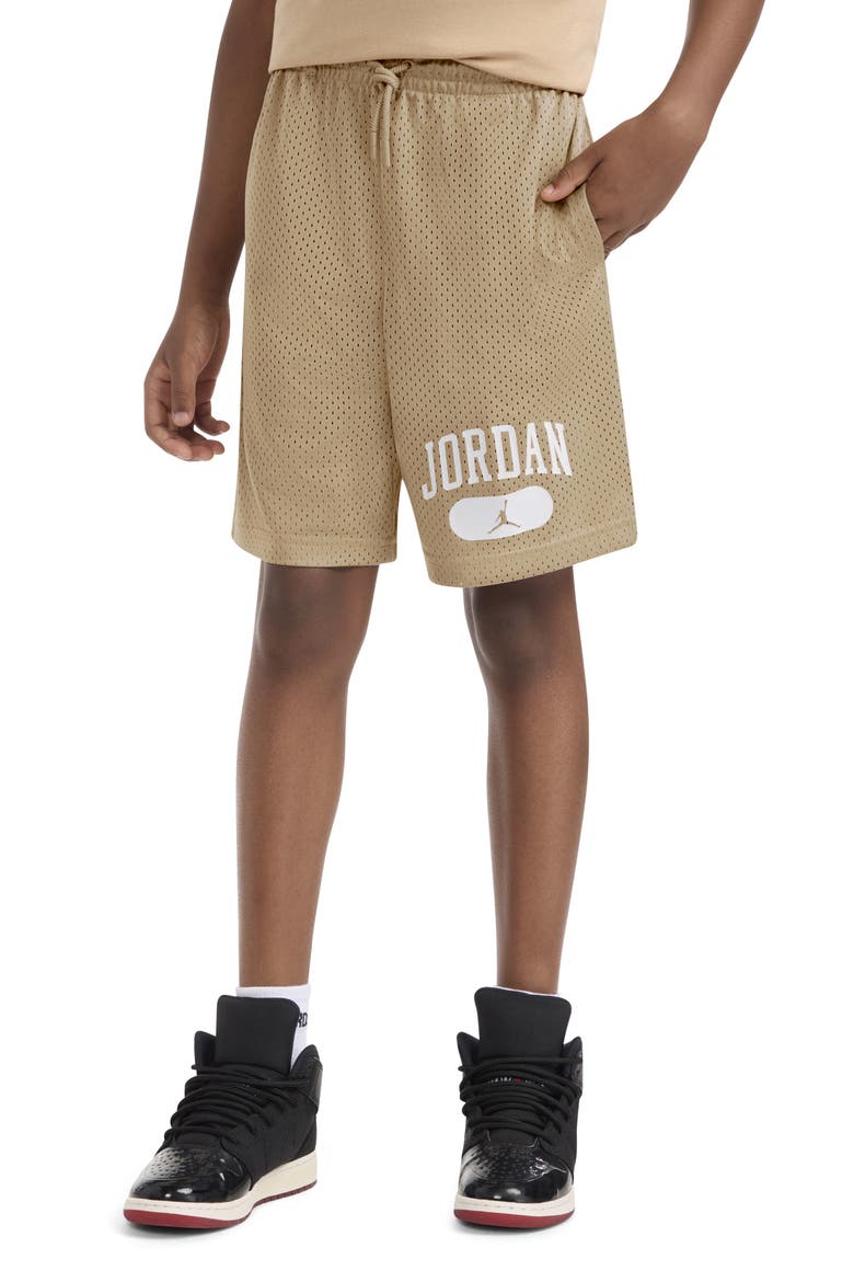 Kids' Mesh PE Shorts, Alternate, color, HEMP
