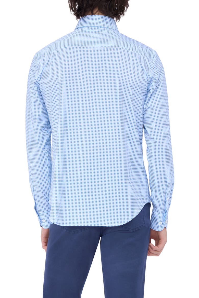 Devon OoohCotton® Print Button-Up Shirt, Alternate, color, AIR BLUE