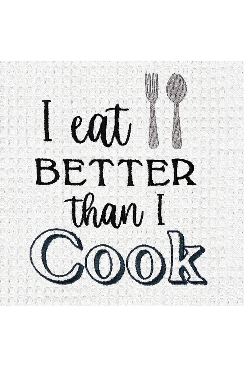 Better Than I Cook Towel, Alternate, color, Black