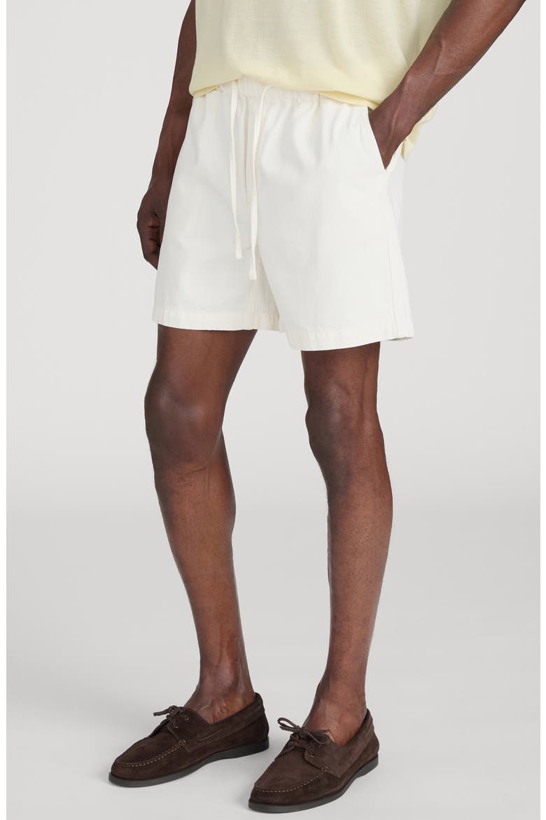 Cotton Canvas Drawstring Shorts, Alternate, color, OFF WHITE