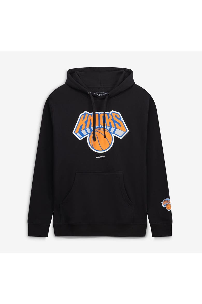 Men's Mitchell & Ness  Black New York Knicks Fleece Hoodie, Main, color, Black