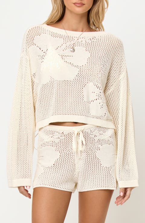 Island Time Open Stitch Cover-Up Sweater