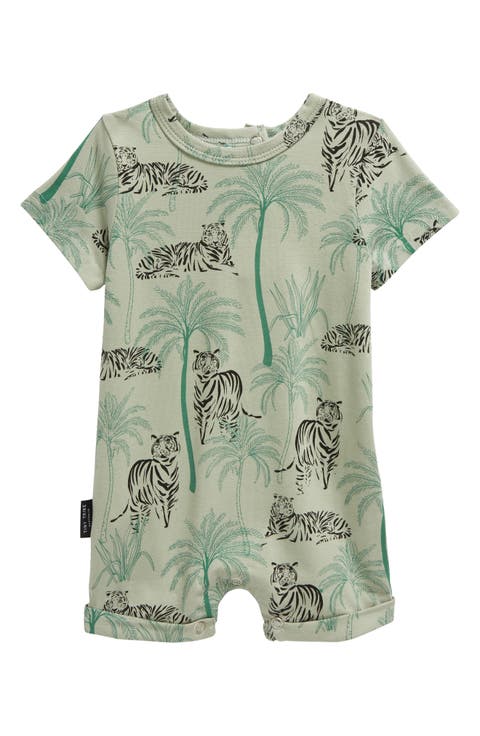 Tiger Stretch Cotton Romper