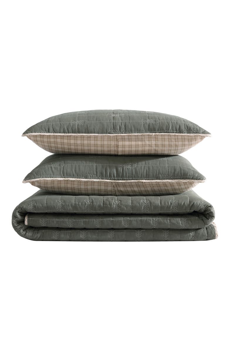Eddie Bauer Troutdale Cotton Quilt 3-Piece Set, Main, color, Sprig