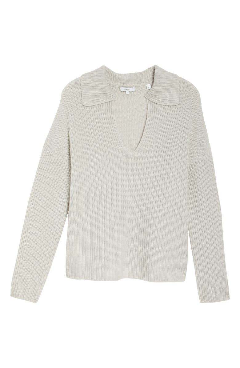 Vince Collared Wool & Cashmere Sweater, Alternate, color,