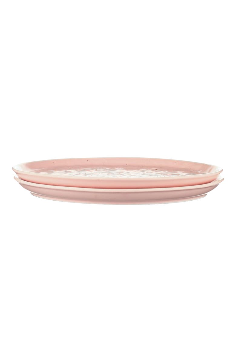 Stone Lain Elena Stoneware 4-Piece Dinner Plate Set, Alternate, color, Pink