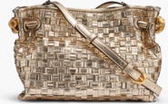 Donna Karan New York Cashmere Metallic Braided Crossbody Bag