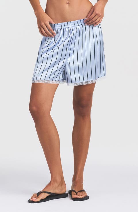 Woven Shine Lace Boxer Shorts