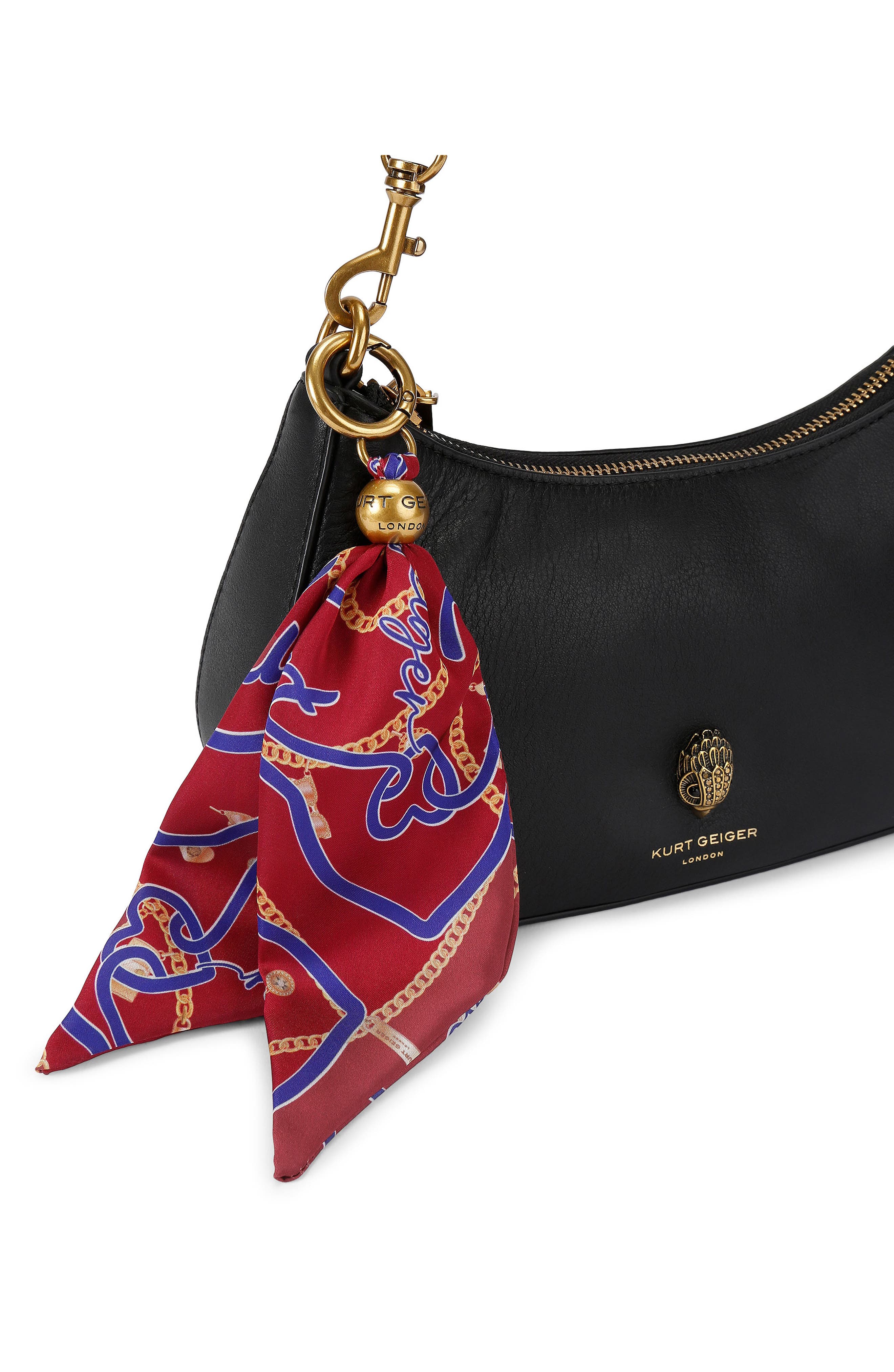 Kurt Geiger London Sloane Hobo Crossbody Bag, Alternate, color, Black