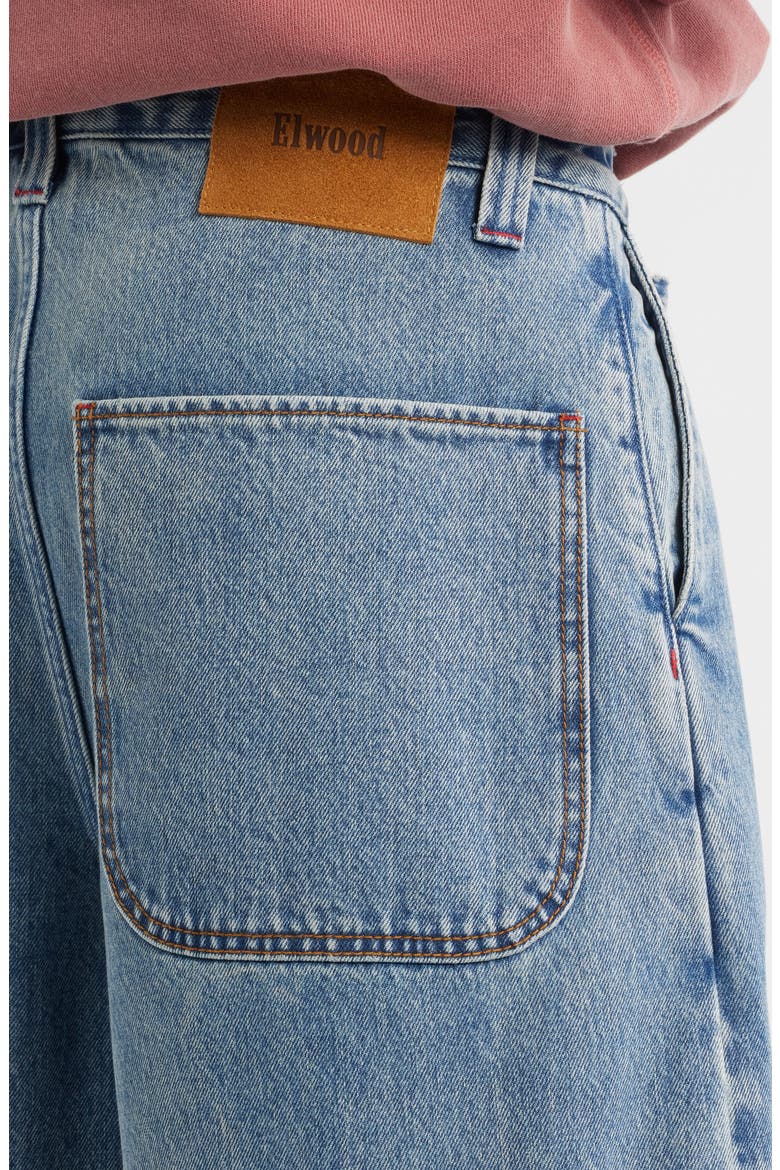 Big Baggy Denim Shorts, Alternate, color, PALE INDIGO