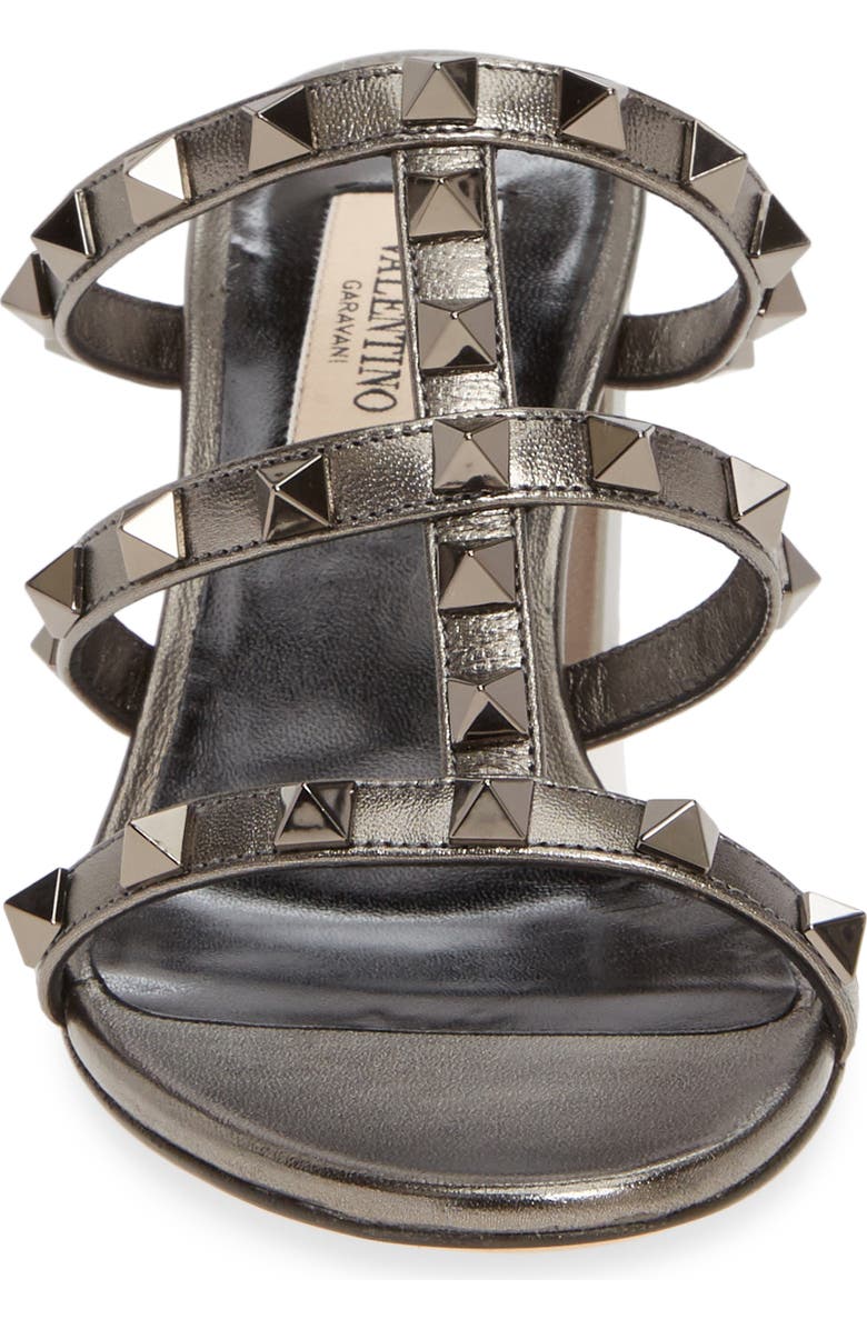 Valentino Garavani Rockstud Strappy Block Heel Slide Sandal, Alternate, color,
