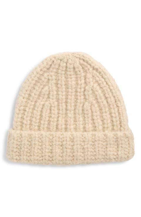Cashmere and Silk Ribbed Beanie