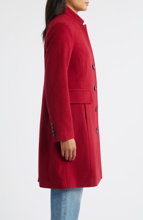 London Fog Wool Blend Coat In Red