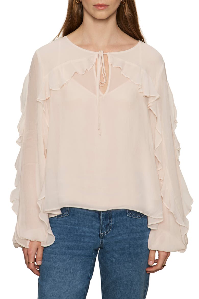 Better Days Ruffle Top, Main, color, PINK MILK