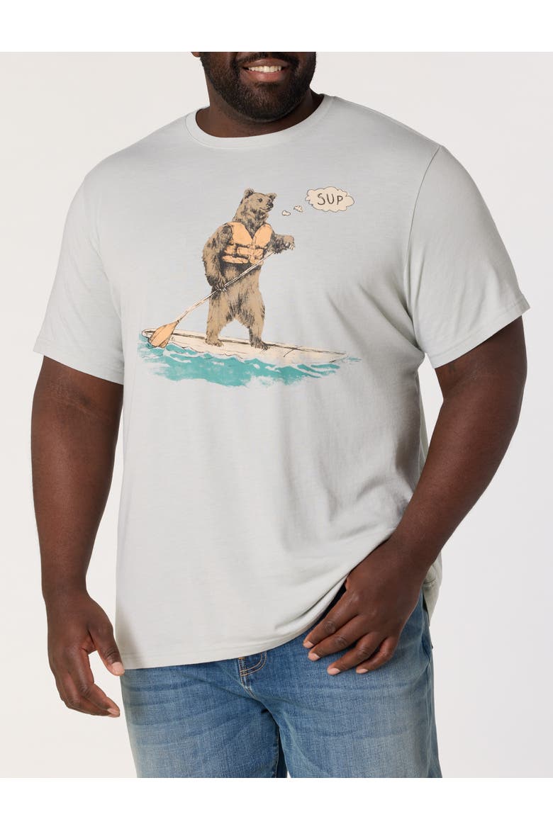 Big & Tall  Sup Bear T-Shirt, Main, color, GREEN