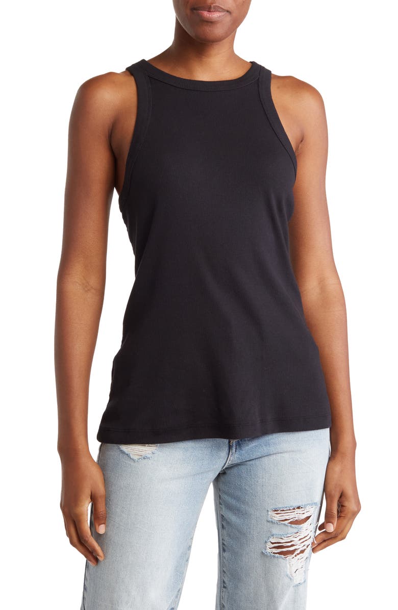 James Perse Ribbed Knit Tank, Main, color, 