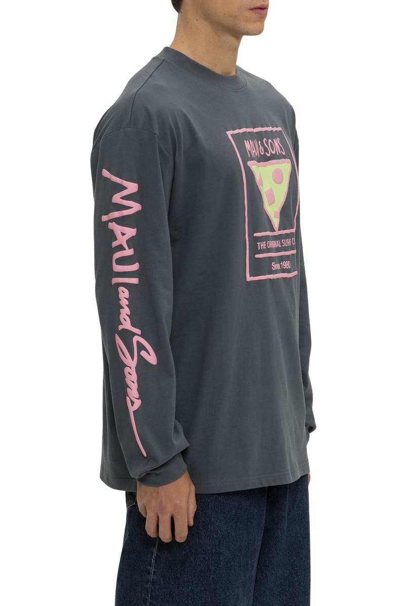 Maui & Sons Rising Sun Graphic Print Cotton T-Shirt, Alternate, color, Storm