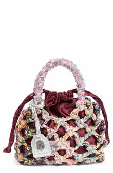 Kurt Geiger London Small Crystal Macramé Bag